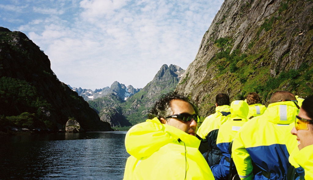 Entering Trollfjord.