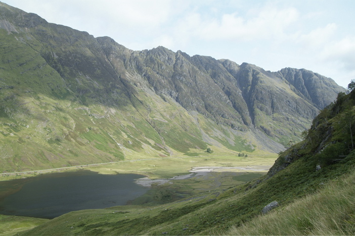 Looking across at Aonach Eagach