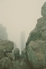 Pinnacles in the mist