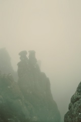 Pinnacles in the mist