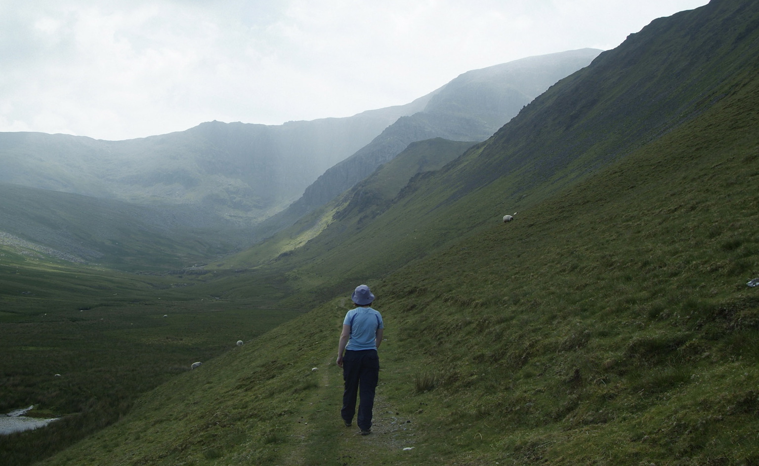 First sight of Crib Lem (Llech Ddu Spur).