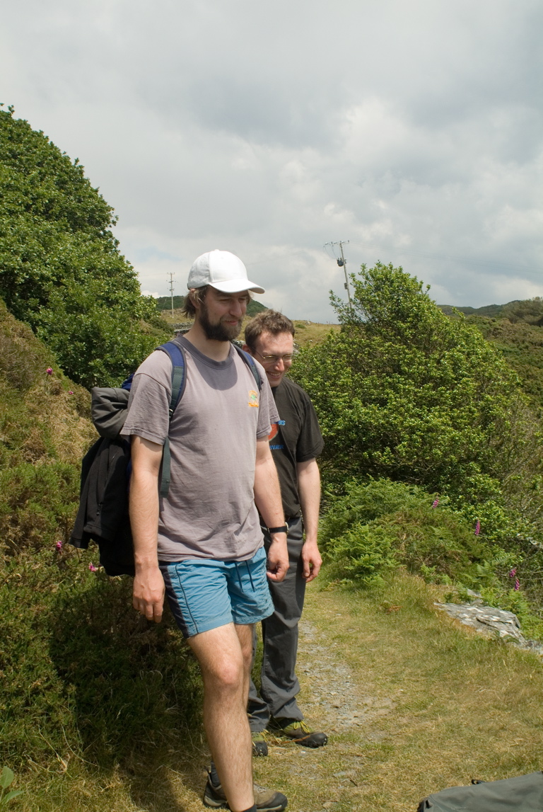 Walking in to Barmouth Slabs.