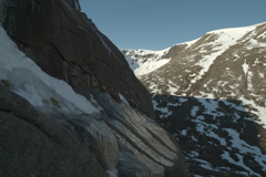 Icy rocks on Angels Peak