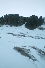 Looking up into "The Couloir", Coire an Lochain.