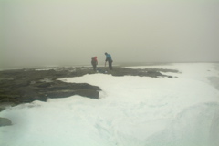 Michael and Steve sort out kit & enjoy the view.