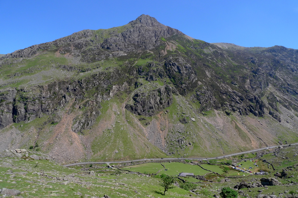 Looking across the pass toward Glyder Fawr