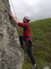 Mark on pinnacle buttress