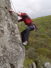 Mark on pinnacle buttress