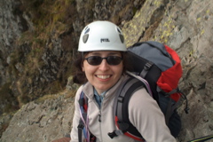 Michaela at the first belay